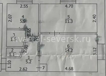Продажа 2 к. квартиры в г. Северске на ул. Лесная, д. 3 — 40 м², 1/5 эт.